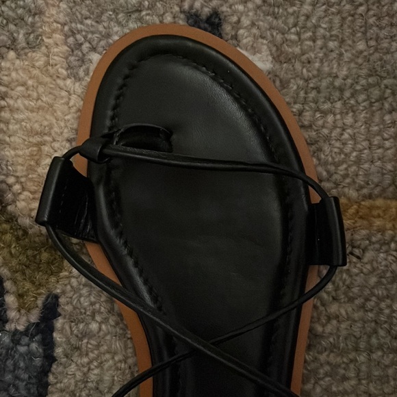 NEW J Crew Sorrento lace-up gladiator sandals in leather, black - 6.5 - Picture 5 of 6